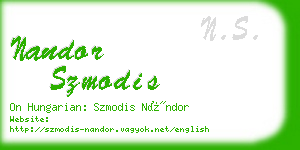 nandor szmodis business card